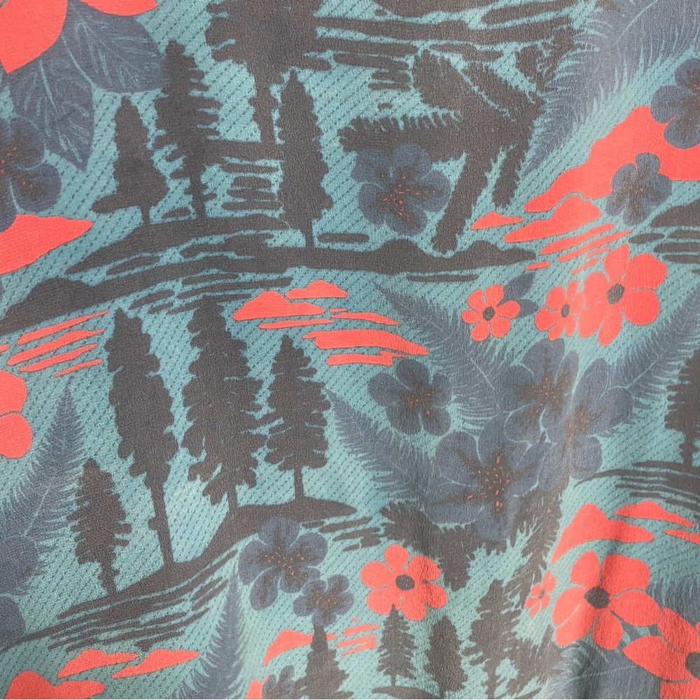 Bridge & Burn Silk Top Makelike Hawaii 503 Women Floral Blue Pink Sleeveless - Picture 10 of 16